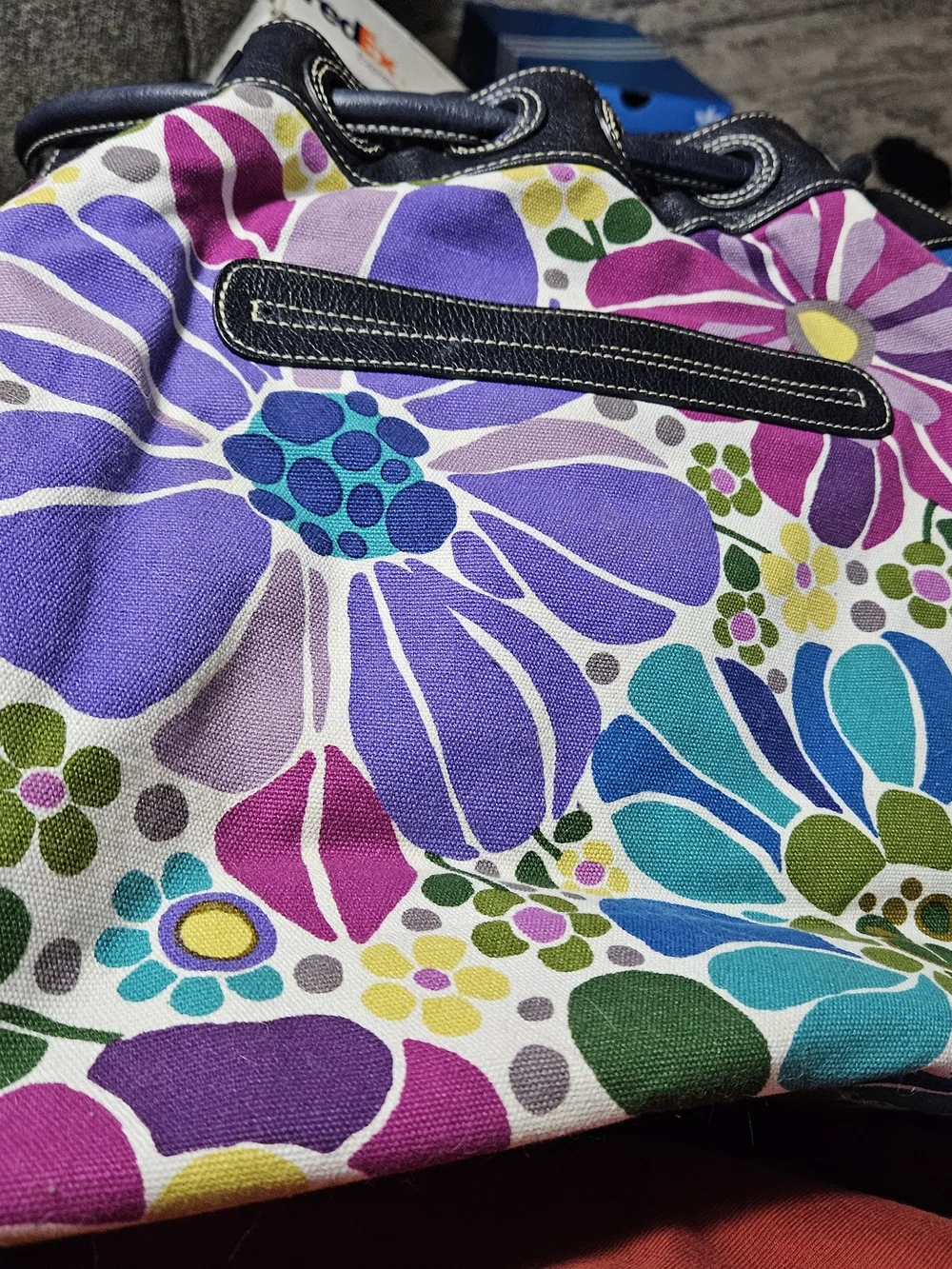Brighton Purple Teal Floral Hobo with Multicolor Accents - Picture 11 of 16